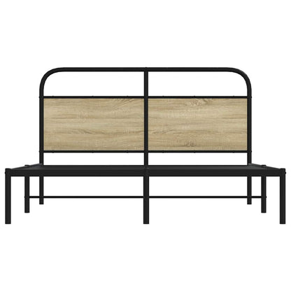 Bedframe zonder matras bewerkt hout sonoma eikenkleur 150x200cm