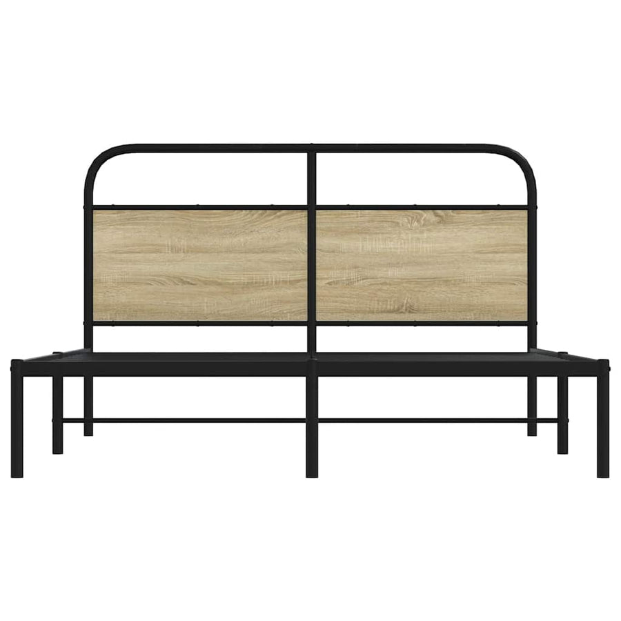 Bedframe zonder matras bewerkt hout sonoma eikenkleur 150x200cm