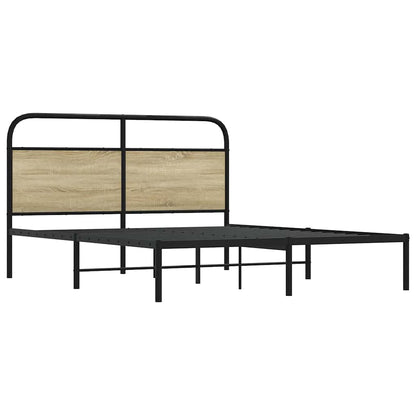 Bedframe zonder matras bewerkt hout sonoma eikenkleur 150x200cm
