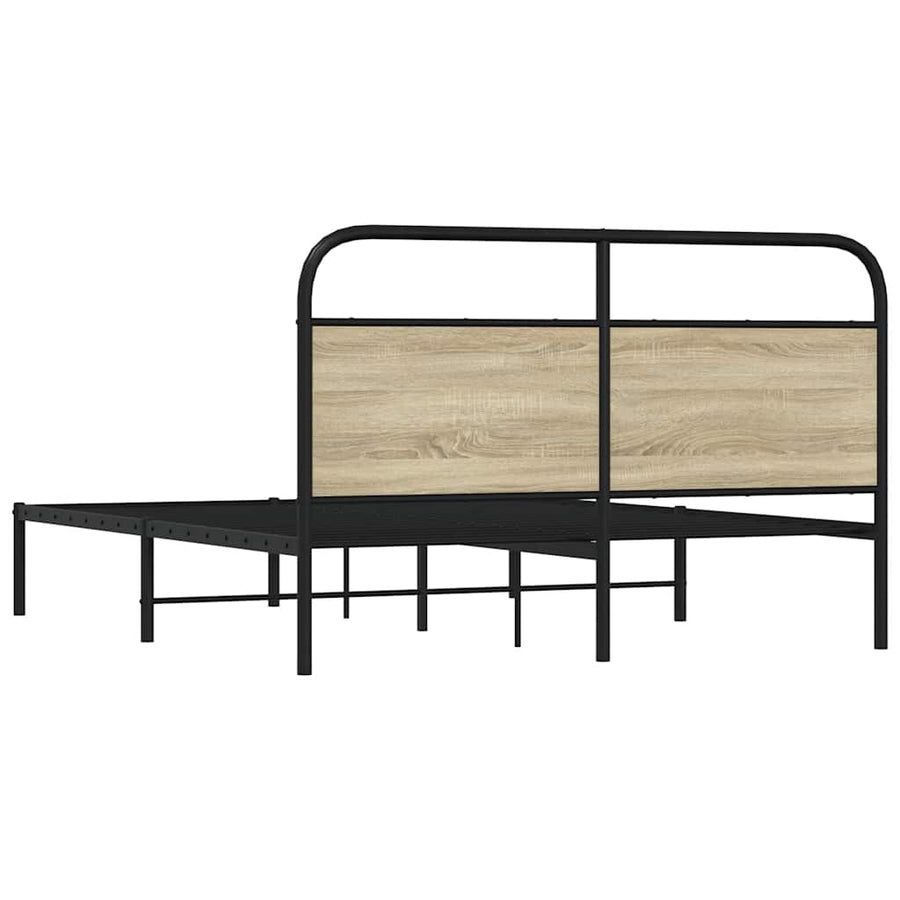 Bedframe zonder matras bewerkt hout sonoma eikenkleur 150x200cm