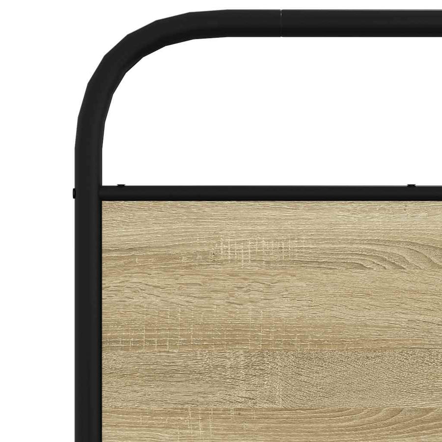 Bedframe zonder matras bewerkt hout sonoma eikenkleur 75x190 cm