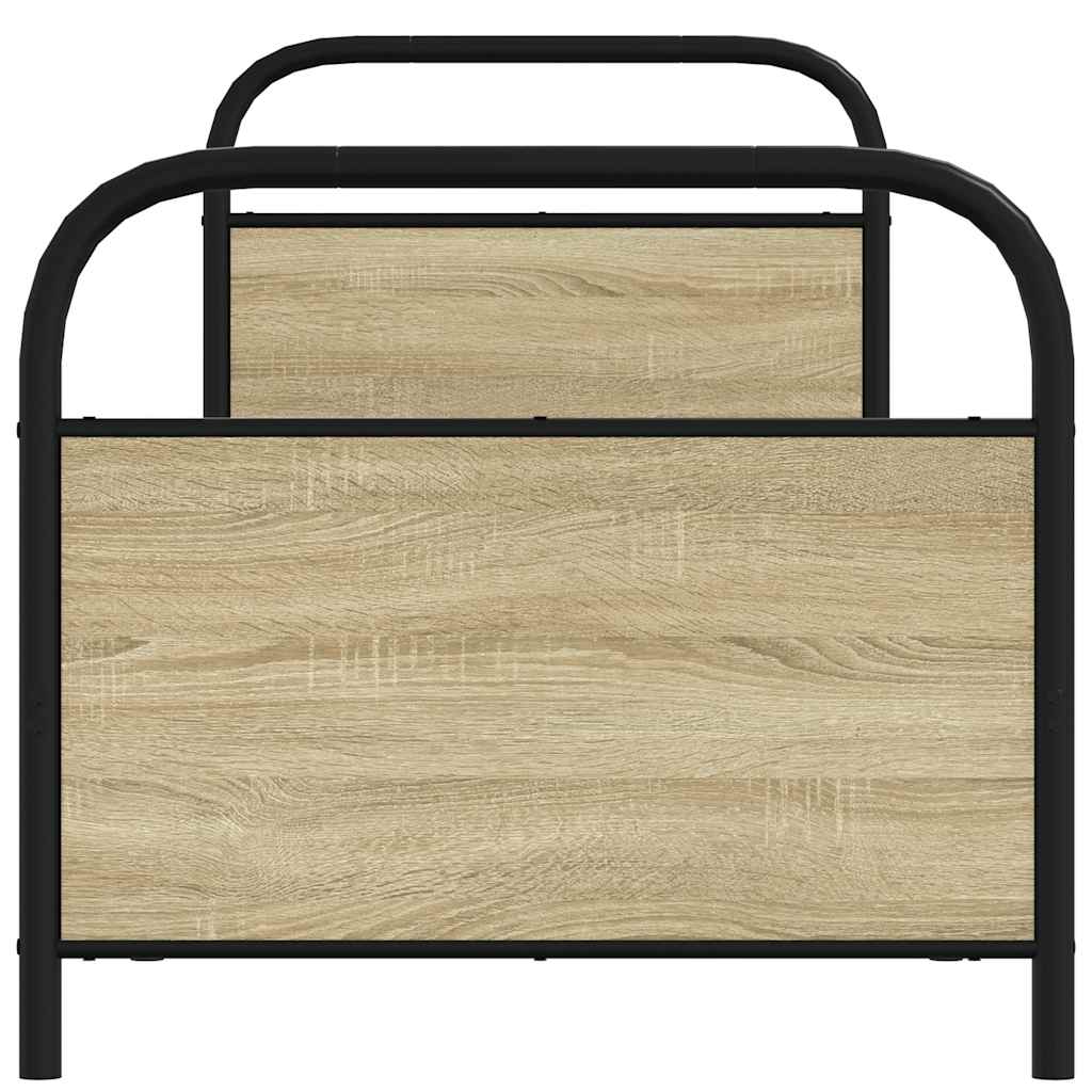Bedframe zonder matras bewerkt hout sonoma eikenkleur 80x200 cm