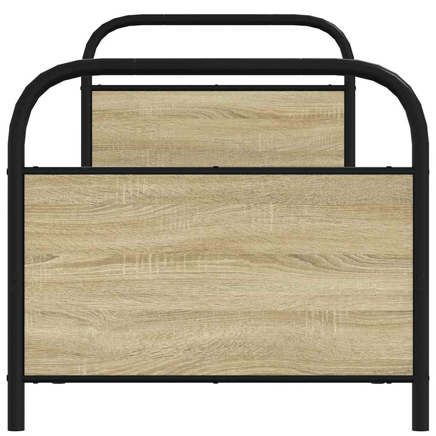 Bedframe zonder matras bewerkt hout sonoma eikenkleur 80x200 cm