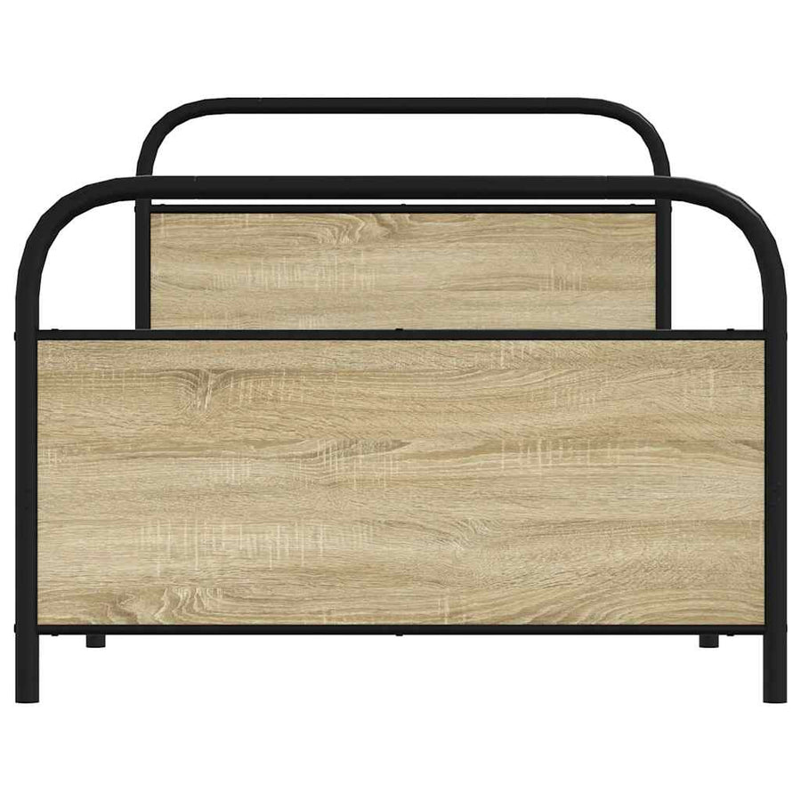 Bedframe zonder matras bewerkt hout sonoma eikenkleur 90x190 cm