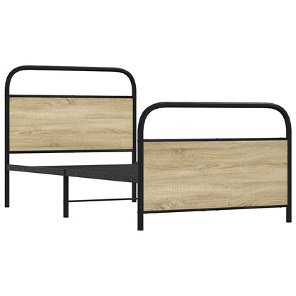 Bedframe zonder matras bewerkt hout sonoma eikenkleur 90x190 cm