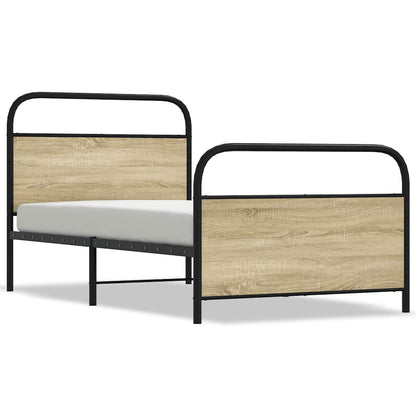 Bedframe zonder matras bewerkt hout sonoma eikenkleur 100x190cm