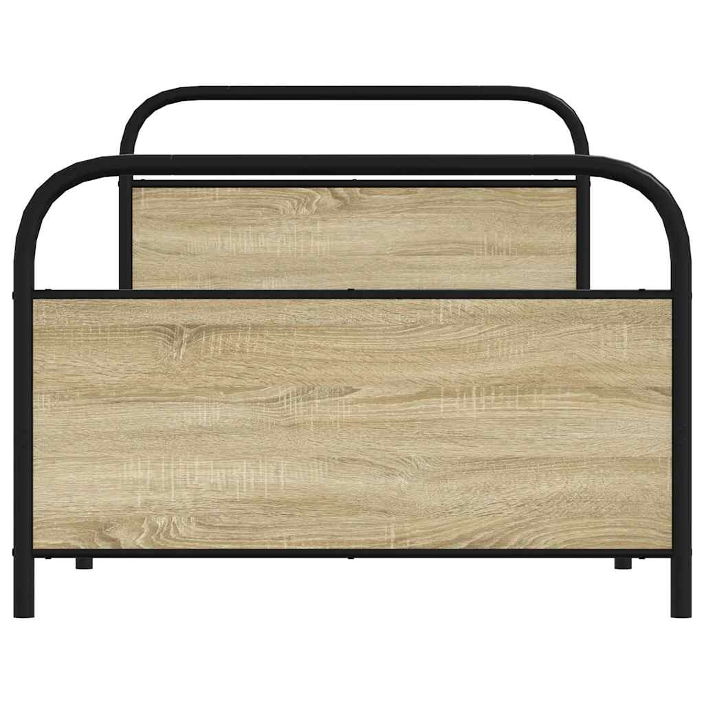 Bedframe zonder matras bewerkt hout sonoma eikenkleur 100x200cm