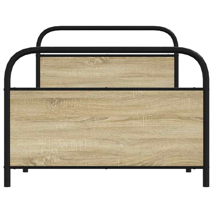 Bedframe zonder matras bewerkt hout sonoma eikenkleur 100x200cm