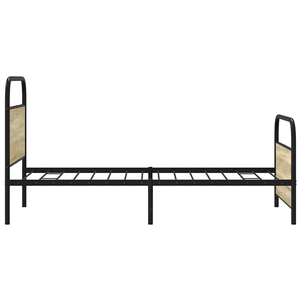Bedframe zonder matras bewerkt hout sonoma eikenkleur 100x200cm
