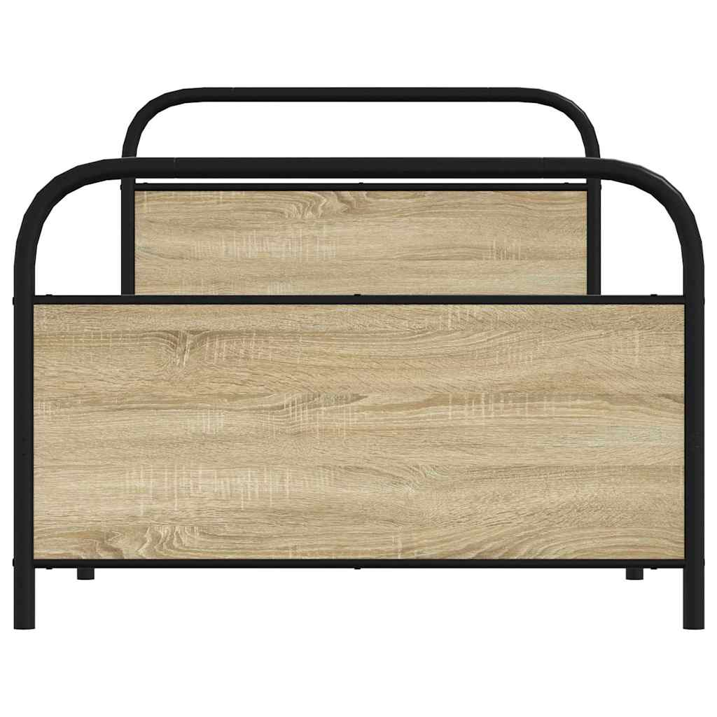 Bedframe zonder matras bewerkt hout sonoma eikenkleur 107x203cm