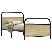 Bedframe zonder matras bewerkt hout sonoma eikenkleur 107x203cm