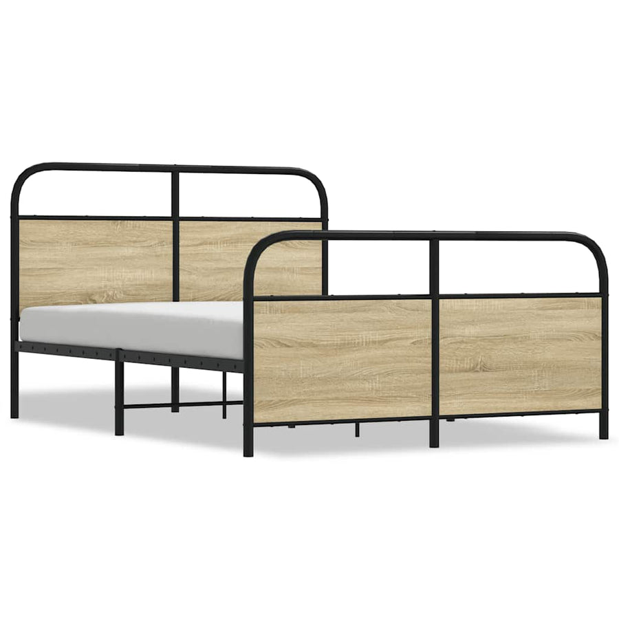 Bedframe zonder matras bewerkt hout sonoma eikenkleur 120x190cm