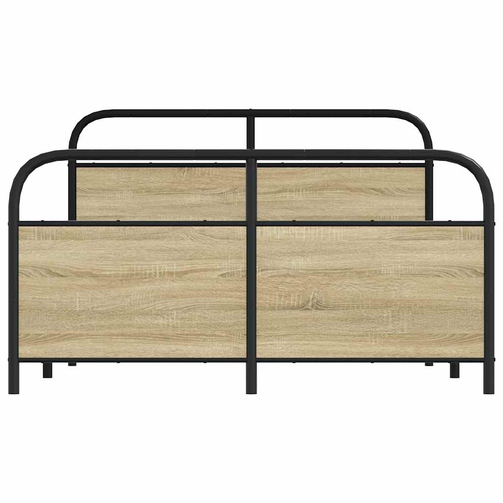 Bedframe zonder matras bewerkt hout sonoma eikenkleur 120x190cm