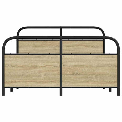 Bedframe zonder matras bewerkt hout sonoma eikenkleur 120x190cm
