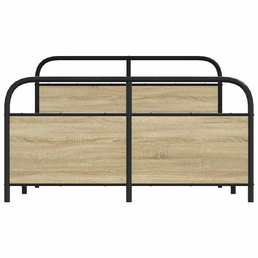 Bedframe zonder matras bewerkt hout sonoma eikenkleur 120x190cm