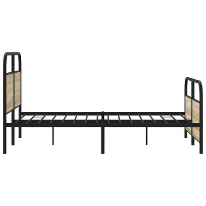 Bedframe zonder matras bewerkt hout sonoma eikenkleur 120x190cm