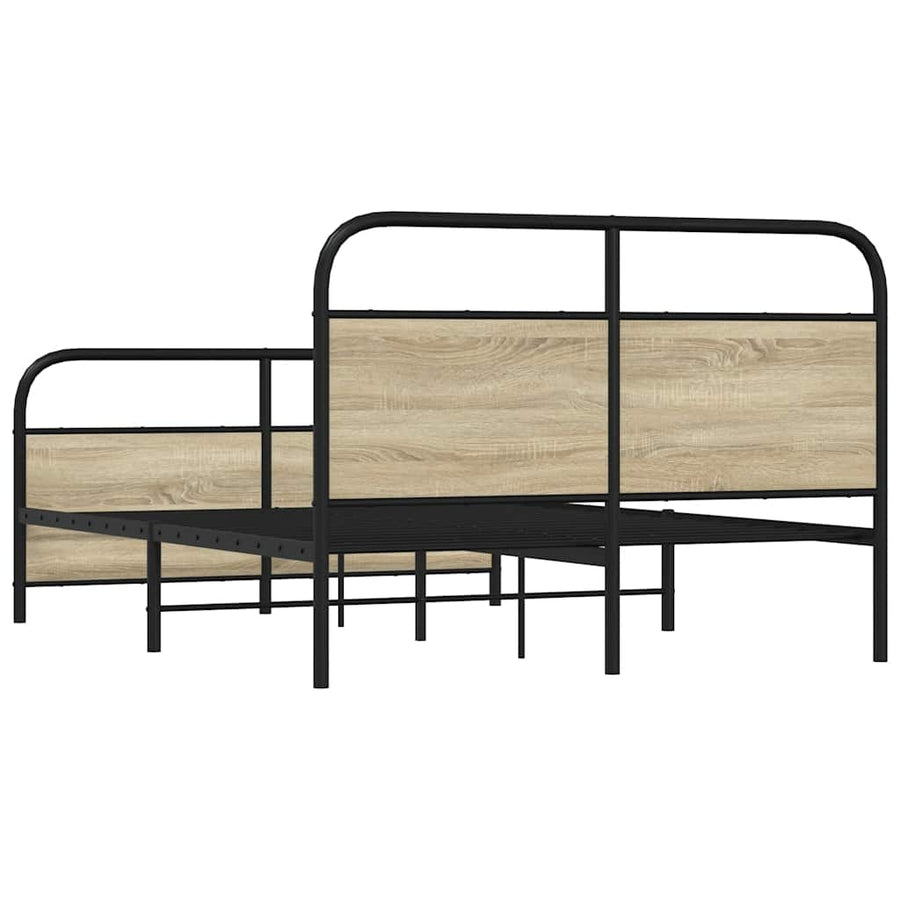 Bedframe zonder matras bewerkt hout sonoma eikenkleur 120x190cm