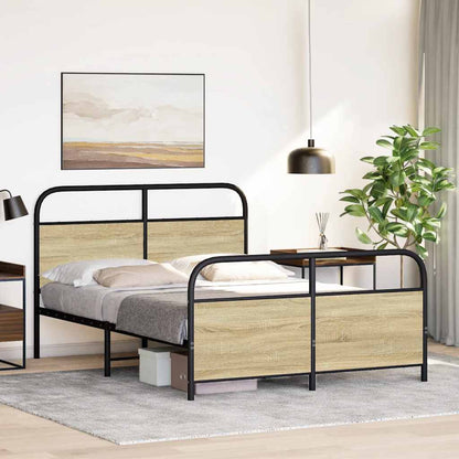 Bedframe zonder matras bewerkt hout sonoma eikenkleur 120x200cm