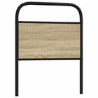 Replacement headboard 80 cm steel and engineered wood Sonoma oak finish