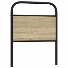 Hoofdbord 80 cm staal en bewerkt hout sonoma eikenkleurig