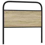 Hoofdbord 107 cm staal bewerkt hout sonoma eiken