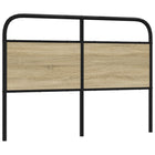Replacement headboard 120 cm steel and engineered wood Sonoma oak finish