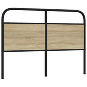 Hoofdbord 135 cm staal bewerkt hout sonoma eiken