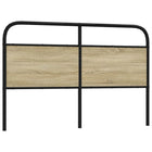 Replacement headboard 150 cm steel and engineered wood Sonoma oak finish