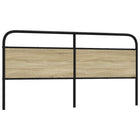 Replacement headboard 180 cm steel and engineered wood Sonoma oak finish