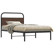 Bedframe 100x190 cm bruin eikenhout