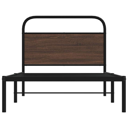 Bedframe zonder matras bewerkt hout bruin eikenkleur 107x203 cm