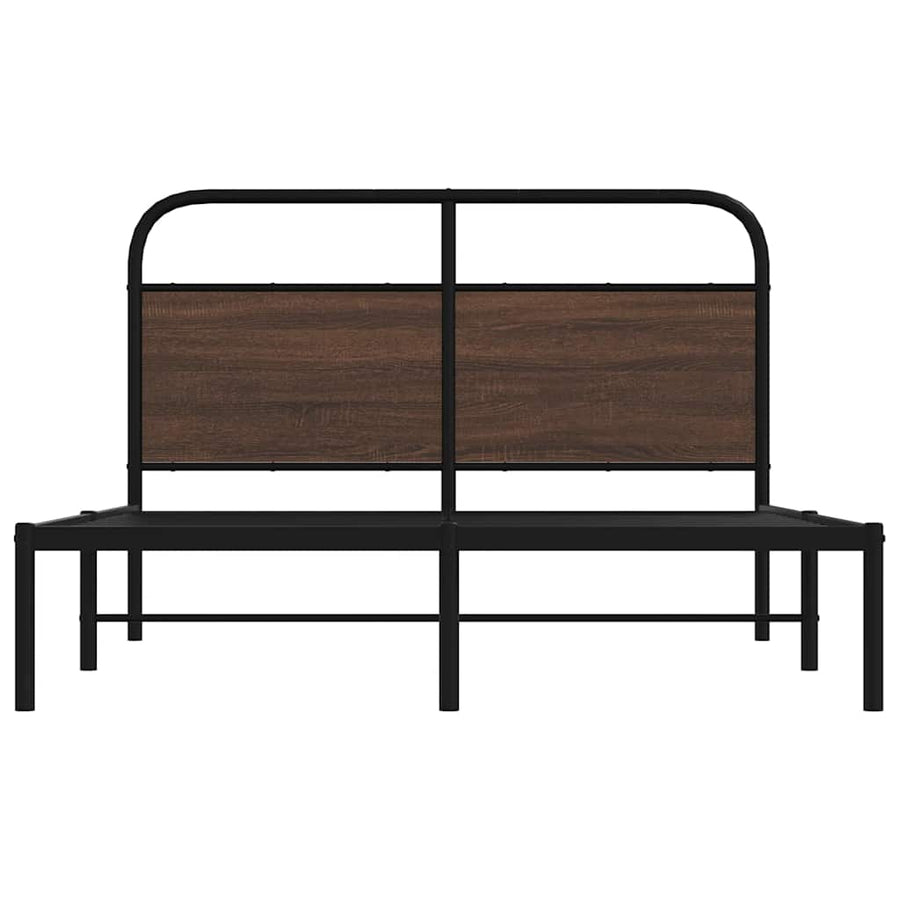 Bedframe zonder matras bewerkt hout bruin eikenkleur 120x190 cm