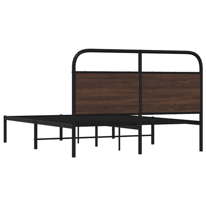 Bedframe zonder matras bewerkt hout bruin eikenkleur 120x190 cm