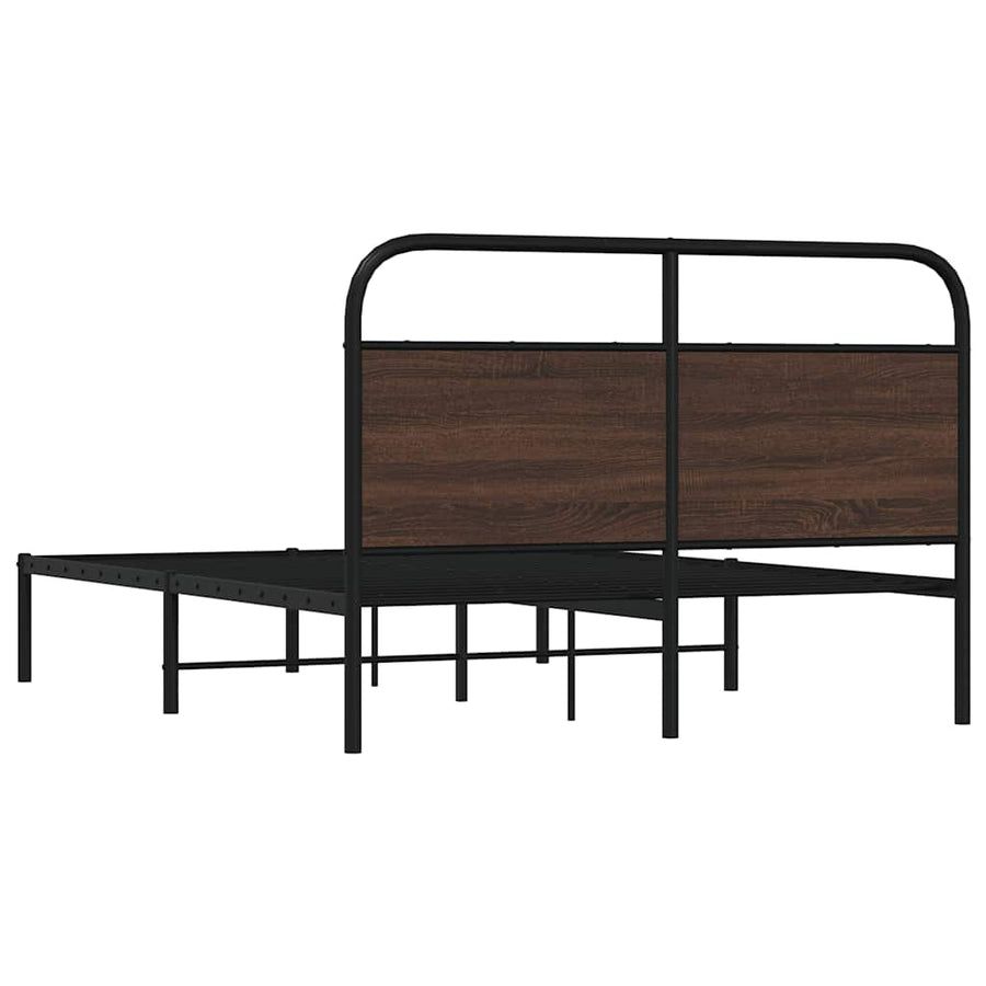 Bedframe zonder matras bewerkt hout bruin eikenkleur 120x190 cm
