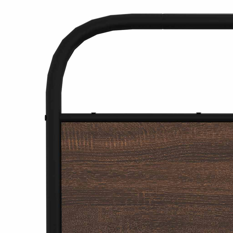 Bedframe zonder matras bewerkt hout bruin eikenkleur 120x190 cm