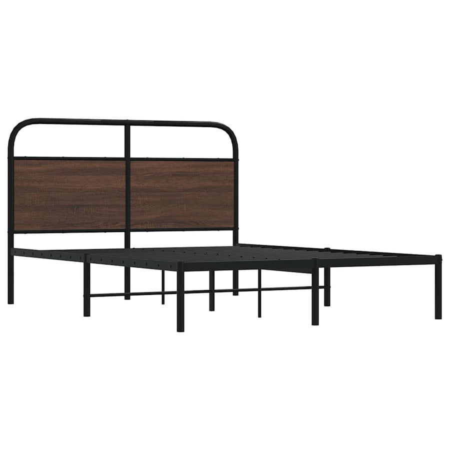 Bedframe zonder matras bewerkt hout bruin eikenkleur 120x200 cm