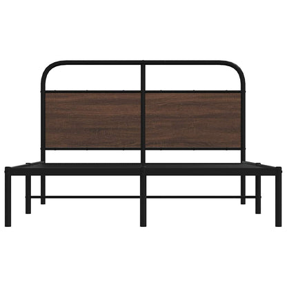 Bedframe zonder matras bewerkt hout bruin eikenkleur 120x200 cm