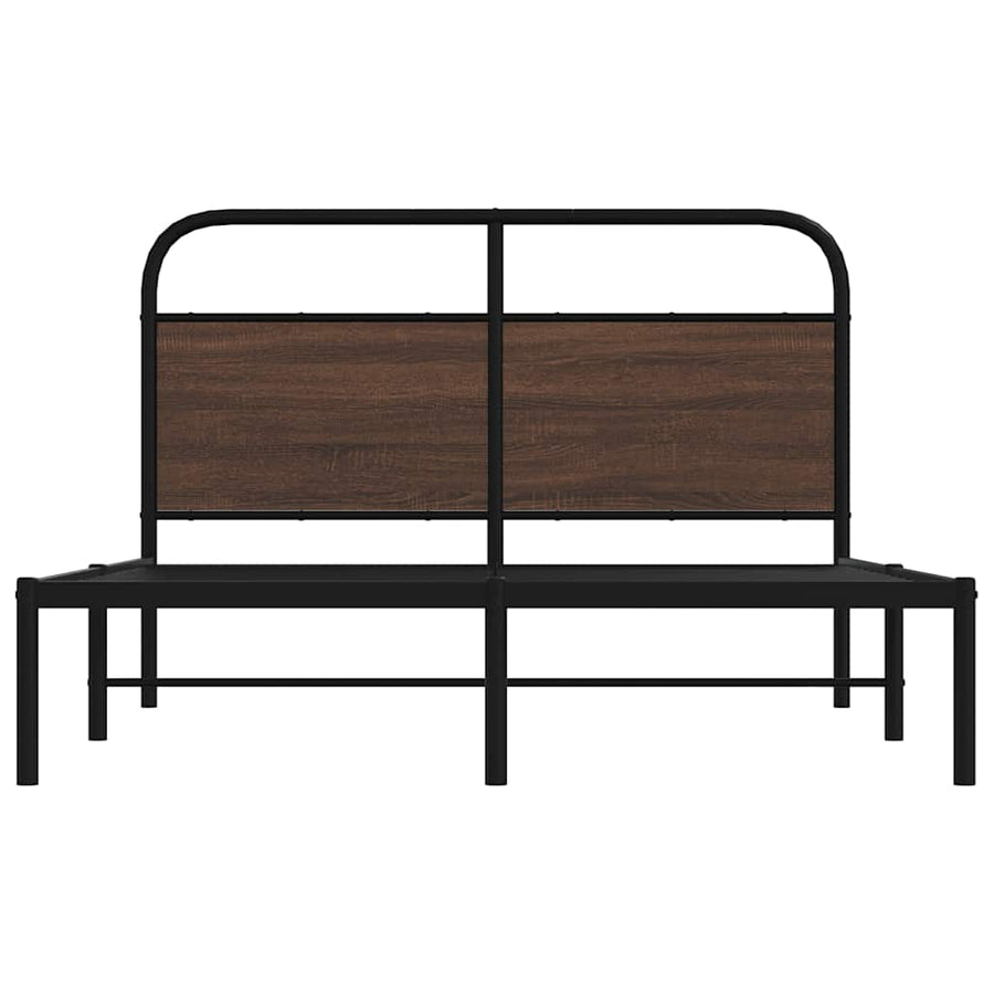 Bedframe zonder matras bewerkt hout bruin eikenkleur 120x200 cm