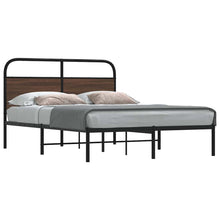 Bedframe zonder matras bewerkt hout bruin eikenkleur 135x190 cm