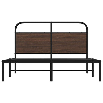 Bedframe zonder matras bewerkt hout bruin eikenkleur 140x190 cm