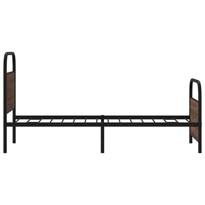 Bedframe zonder matras bewerkt hout bruin eikenkleur 75x190 cm