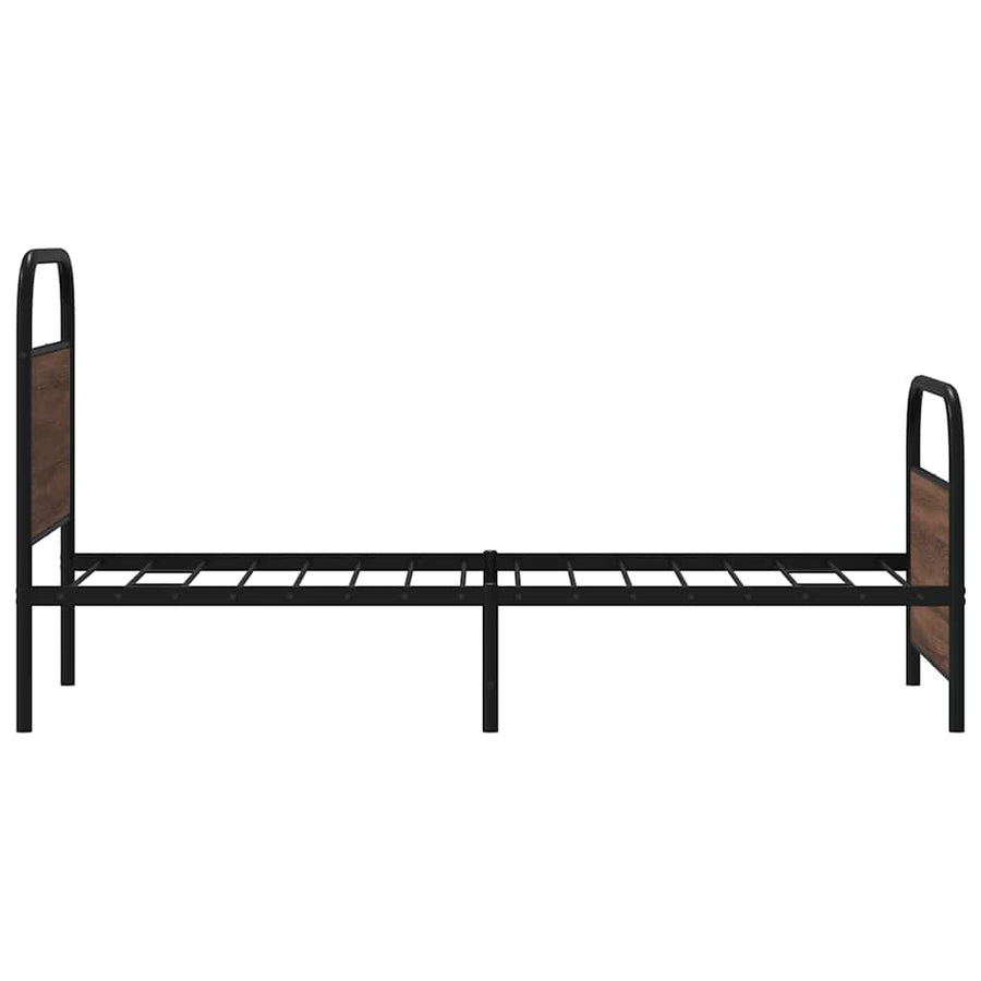 Bedframe zonder matras bewerkt hout bruin eikenkleur 80x200 cm