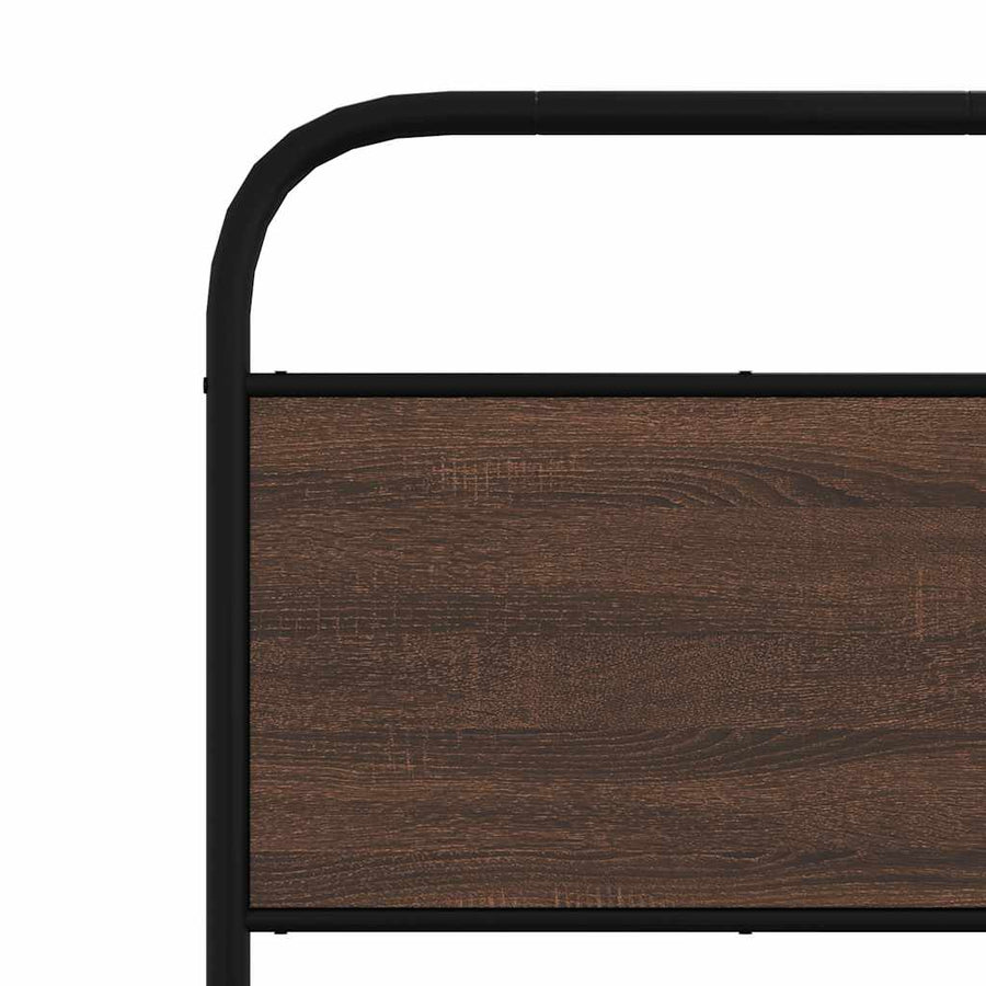 Bedframe zonder matras bewerkt hout bruin eikenkleur 80x200 cm