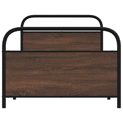 Bedframe zonder matras bewerkt hout bruin eikenkleur 90x200 cm