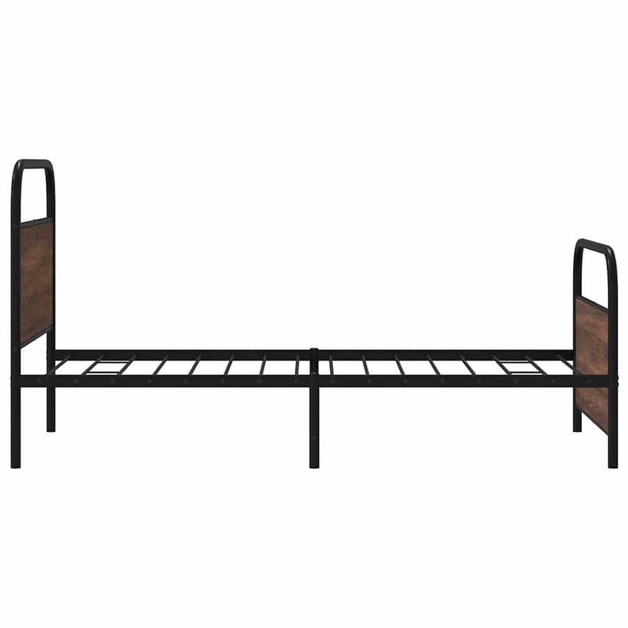 Bedframe zonder matras bewerkt hout bruin eikenkleur 90x200 cm