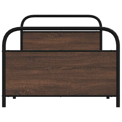 Bedframe zonder matras bewerkt hout bruin eikenkleur 100x190 cm