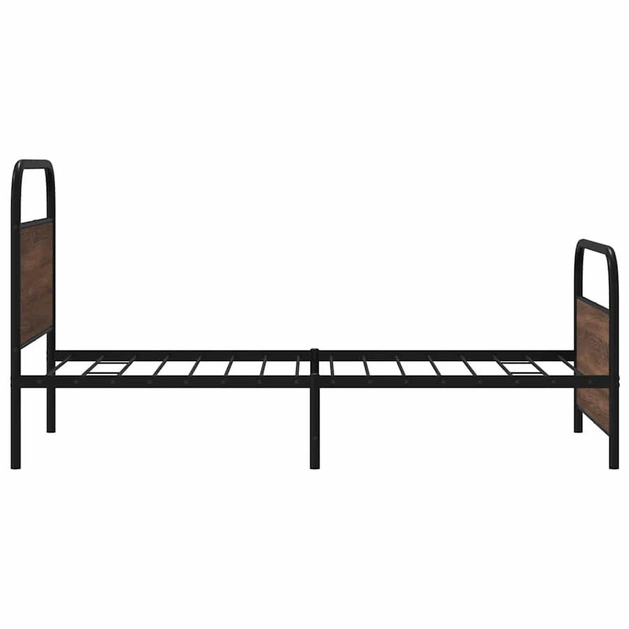 Bedframe zonder matras bewerkt hout bruin eikenkleur 100x190 cm
