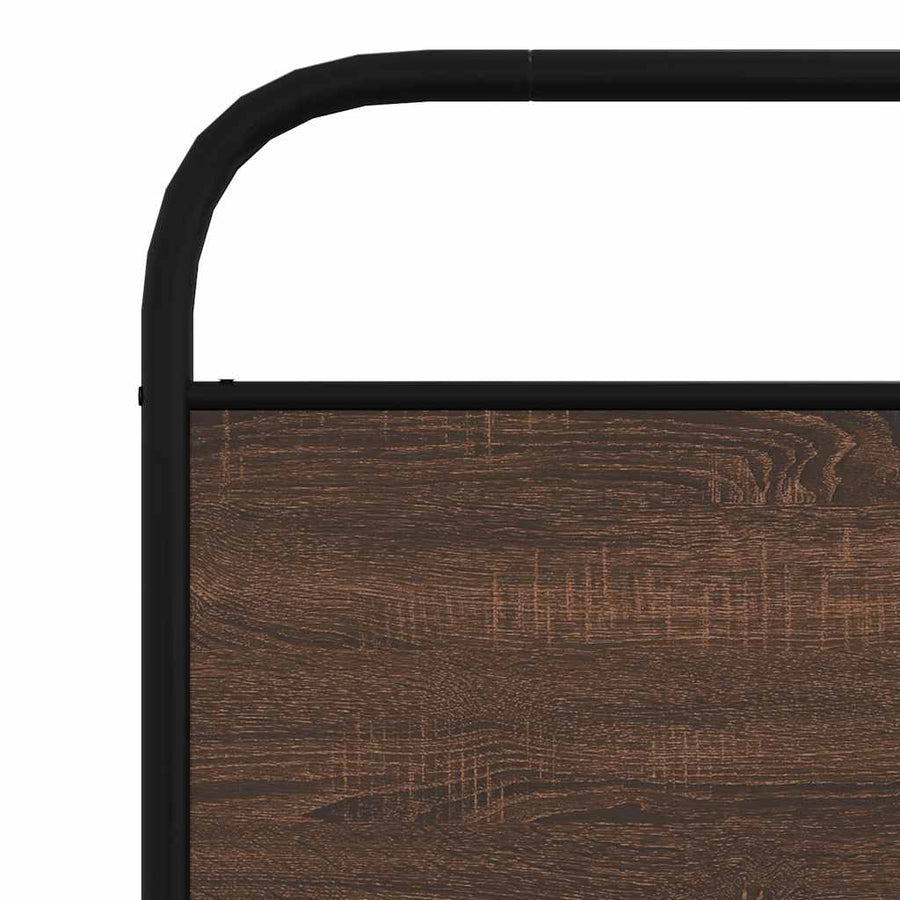 Bedframe zonder matras bewerkt hout bruin eikenkleur 100x200 cm