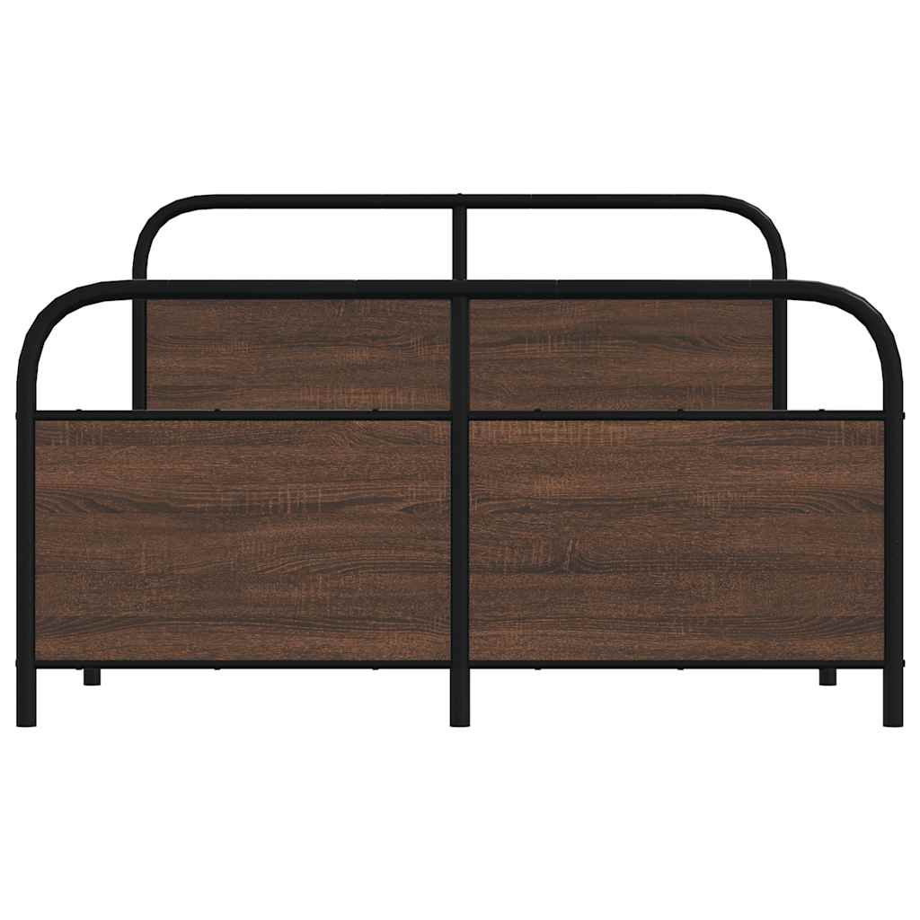 Bedframe zonder matras bewerkt hout bruin eikenkleur 120x190 cm