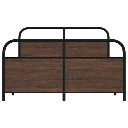 Bedframe zonder matras bewerkt hout bruin eikenkleur 120x190 cm
